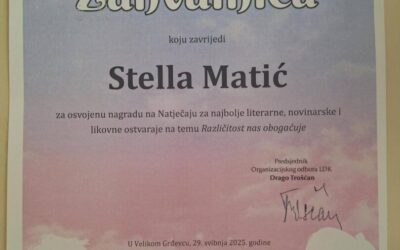 Stella Matić nagrađena na literarnom natječaju “Lovrakovi dani”