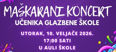 Maškarani koncert Glazbene škole