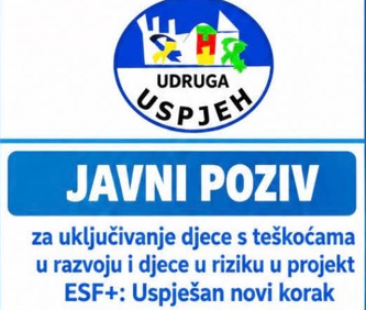 POZIV RODITELJIMA – Uključite svoje dijete u projekt „Uspješan novi korak“!